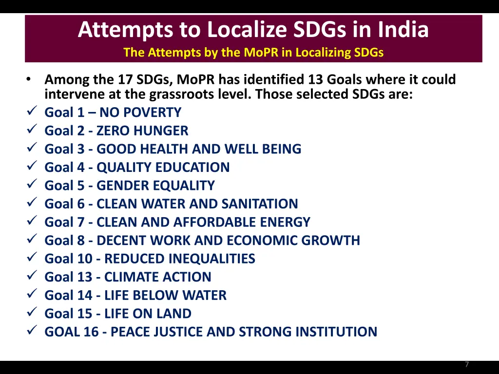 attempts to localize sdgs in india the attempts 2