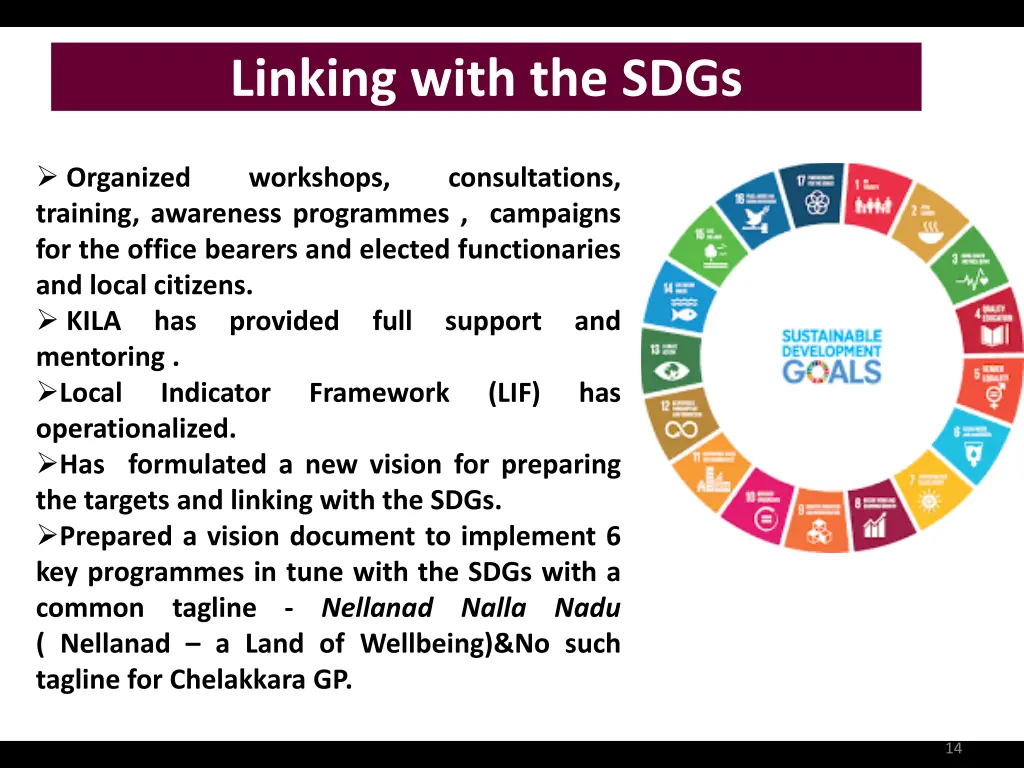 linking with the sdgs