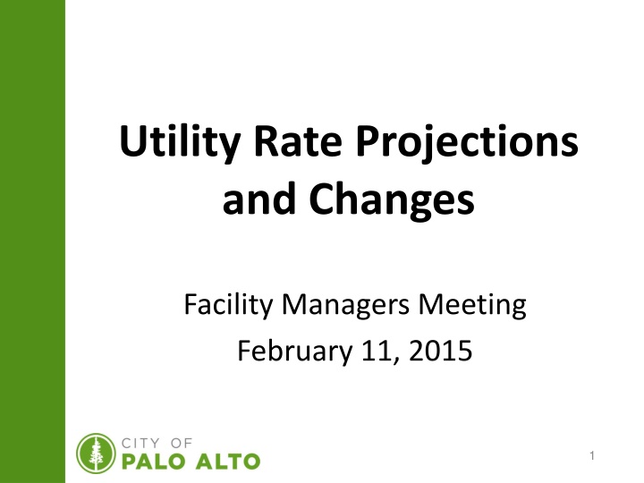 utility rate projections and changes