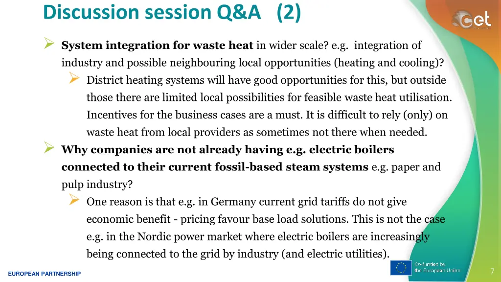 discussion session q a 2