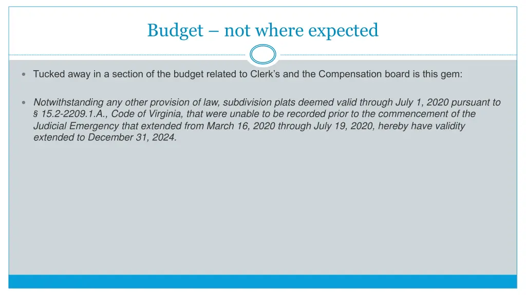 budget not where expected
