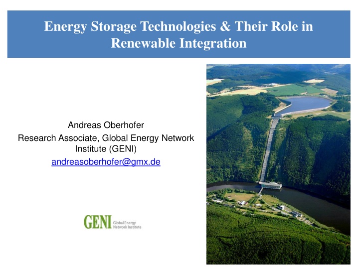 energy storage technologies their role