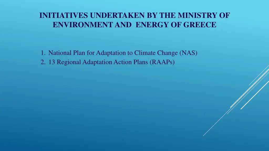 initiatives undertaken by the ministry