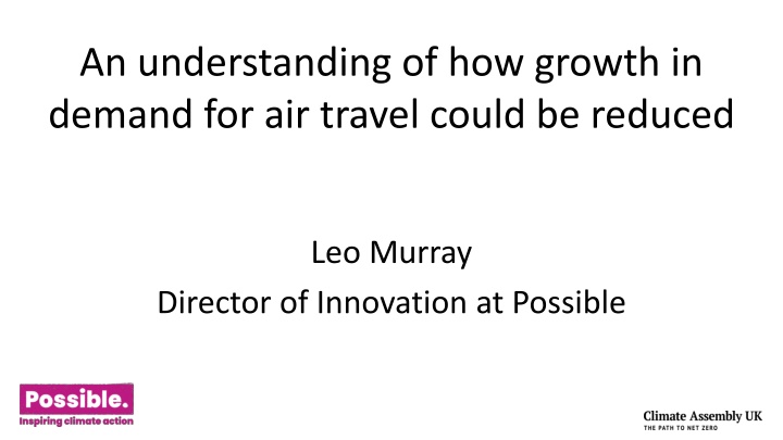 an understanding of how growth in demand