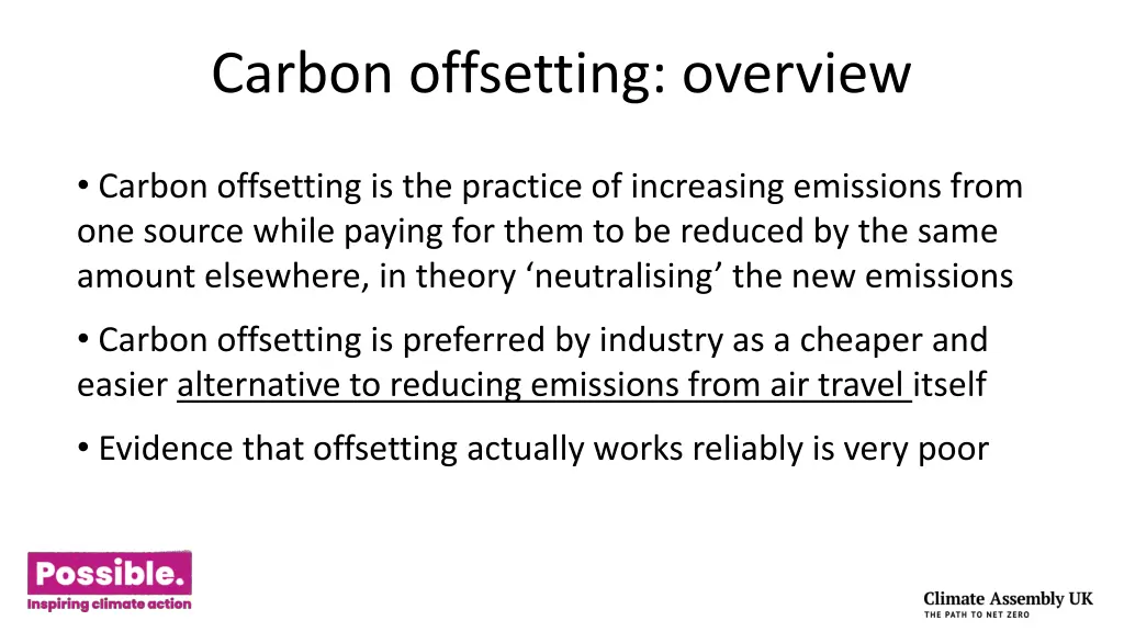 carbon offsetting overview