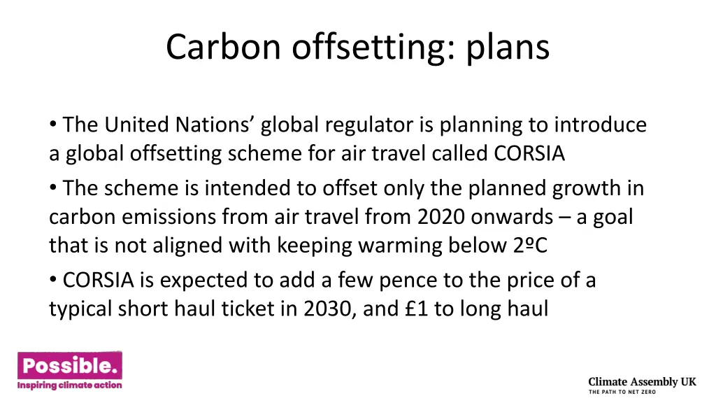 carbon offsetting plans