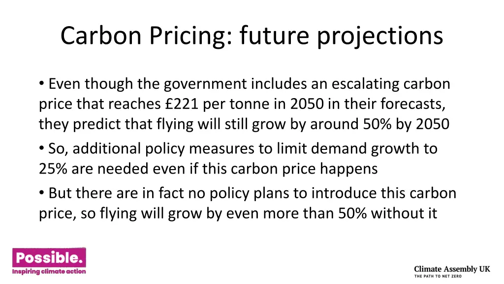carbon pricing future projections