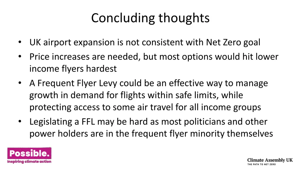 concluding thoughts