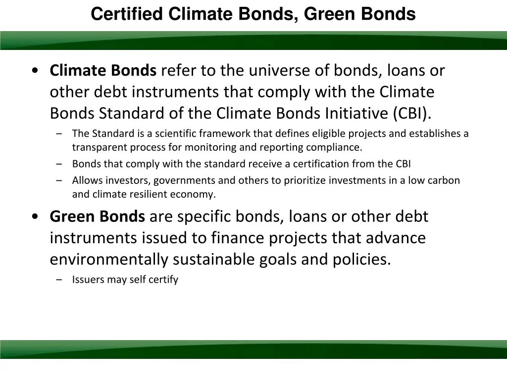 certified climate bonds green bonds