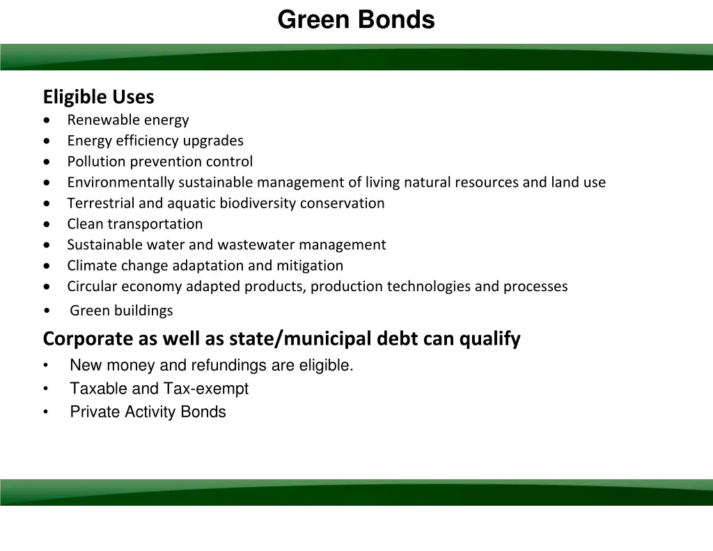 green bonds