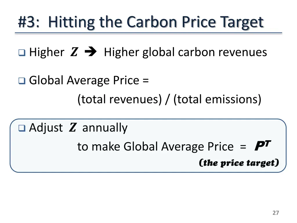 3 hitting the carbon price target