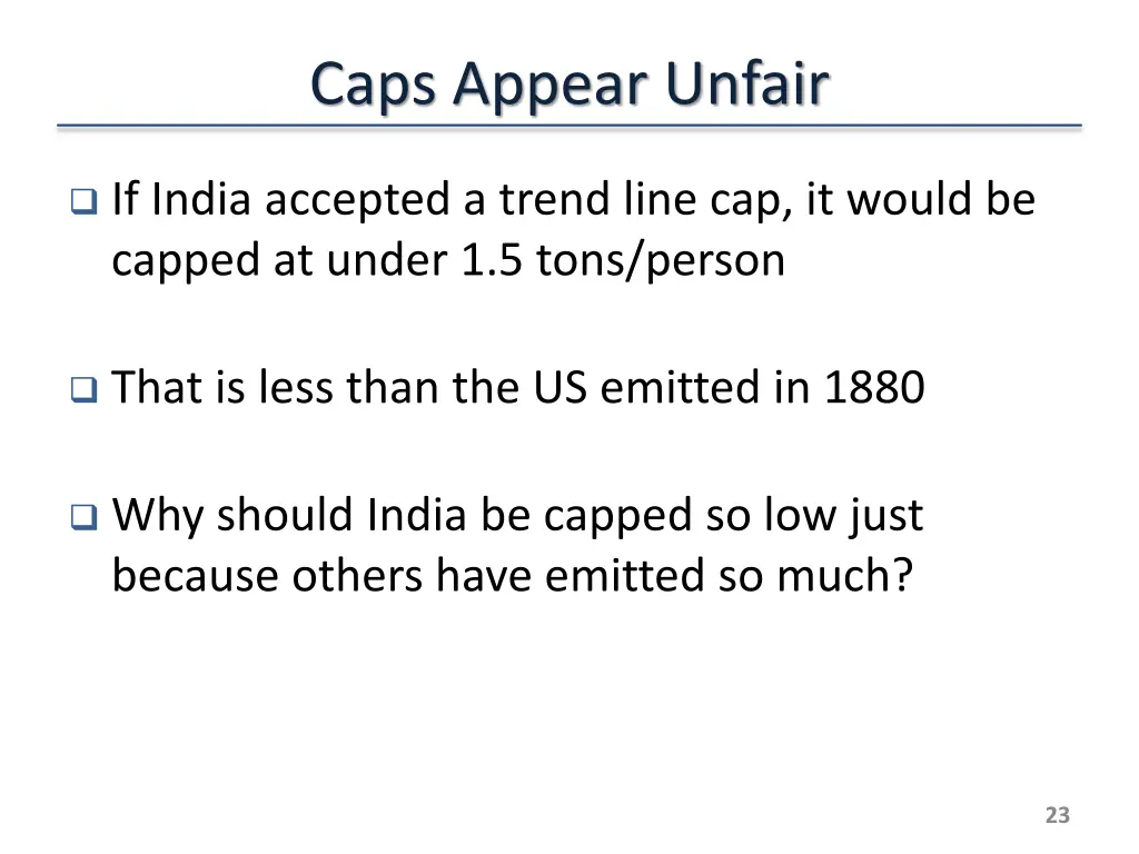 caps appear unfair