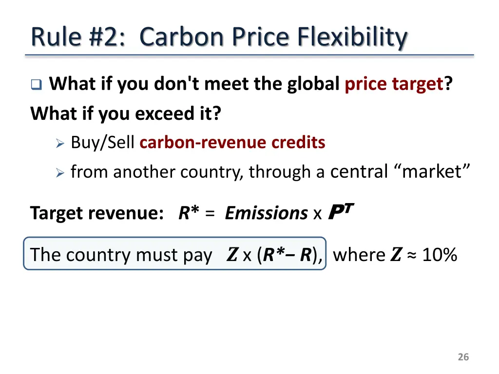 rule 2 carbon price flexibility