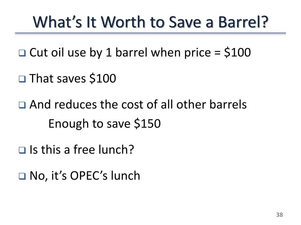 what s it worth to save a barrel