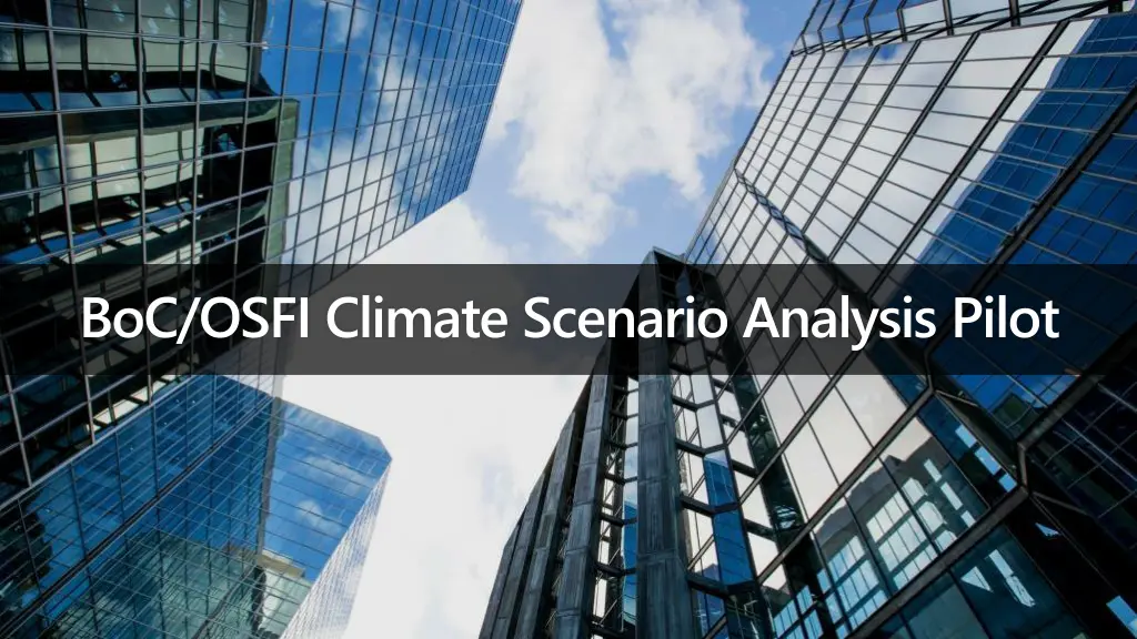 boc osfi climate scenario analysis pilot