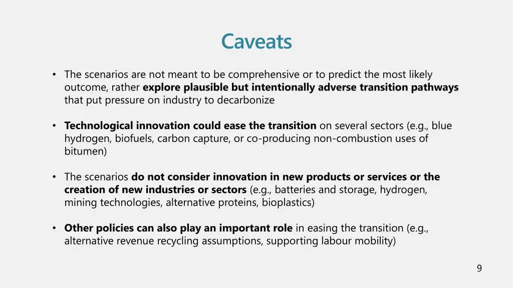 caveats
