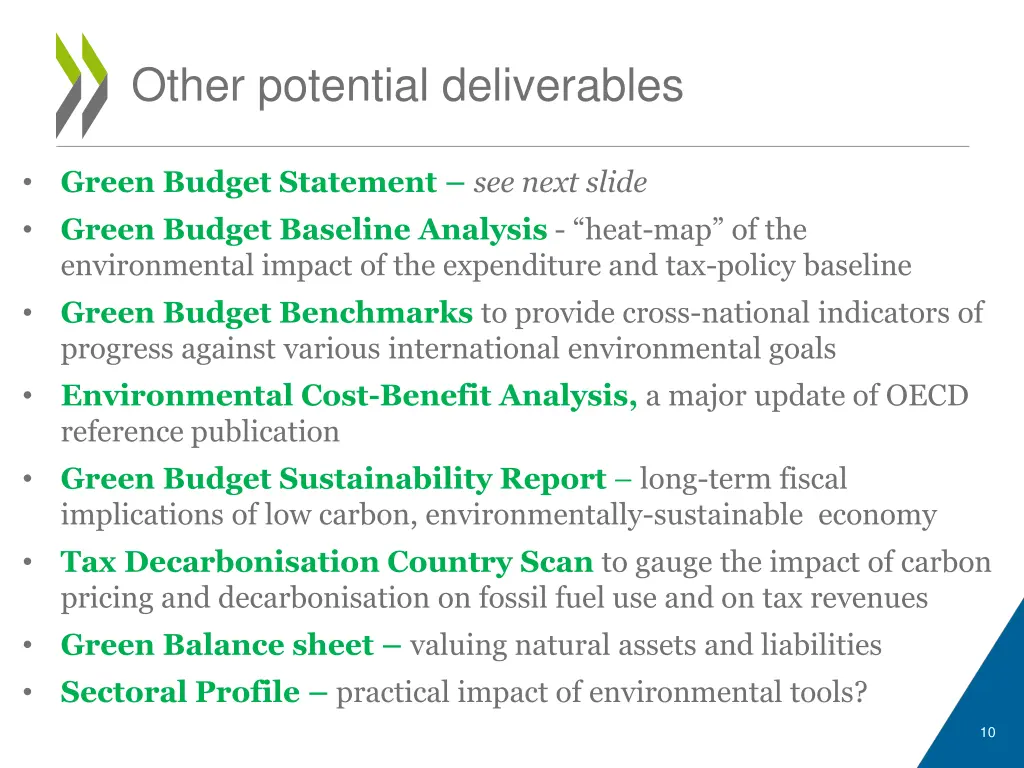 other potential deliverables