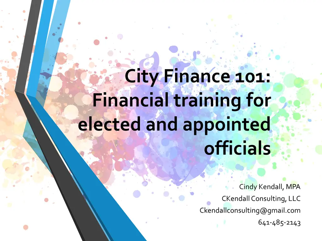 city finance 101 financial training for elected