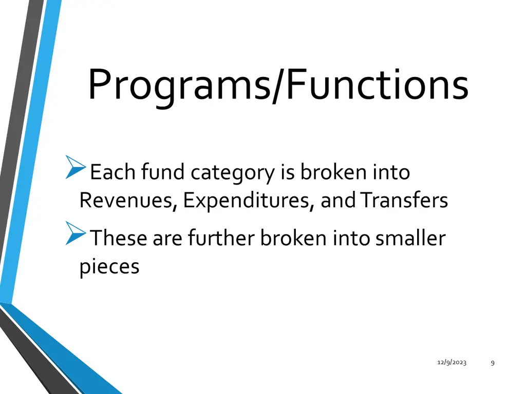programs functions