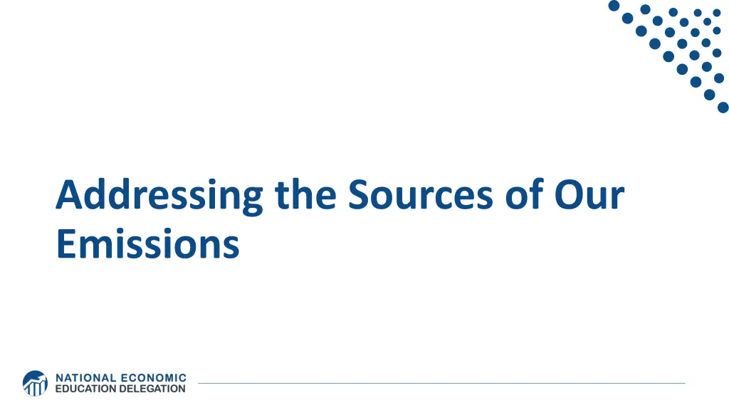 addressing the sources of our emissions