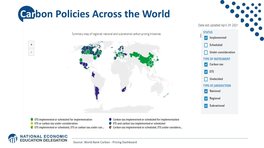 carbon policies across the world