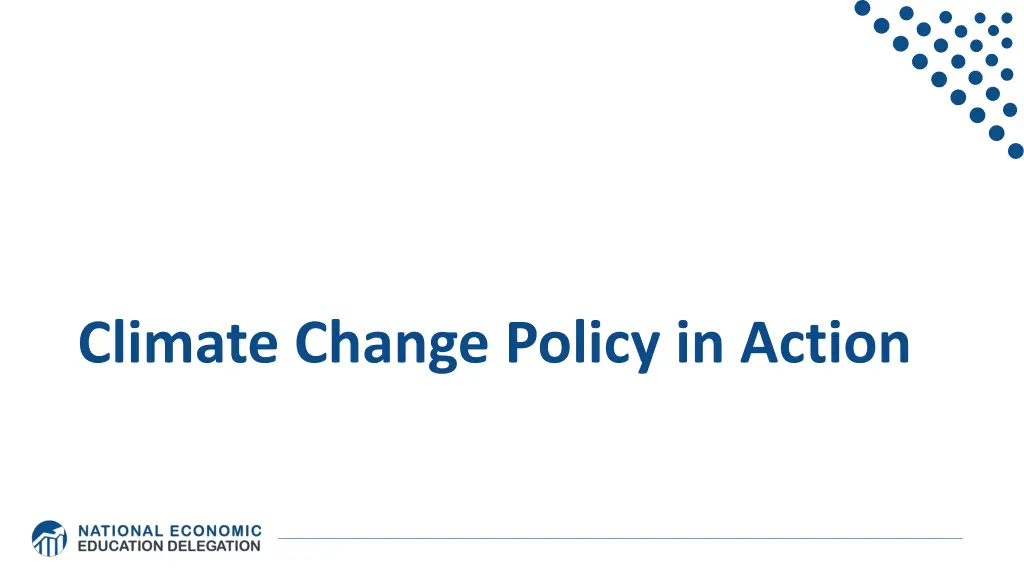 climate change policy in action