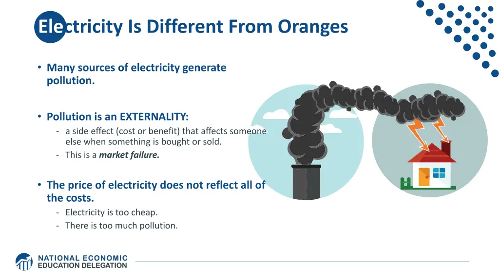 electricity is different from oranges