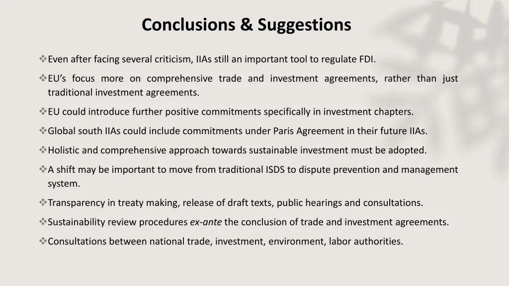 conclusions suggestions