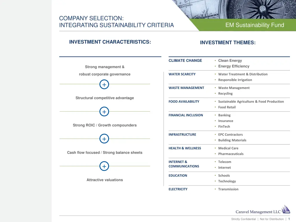 company selection integrating sustainability