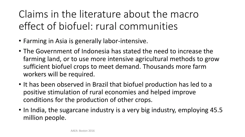 claims in the literature about the macro effect