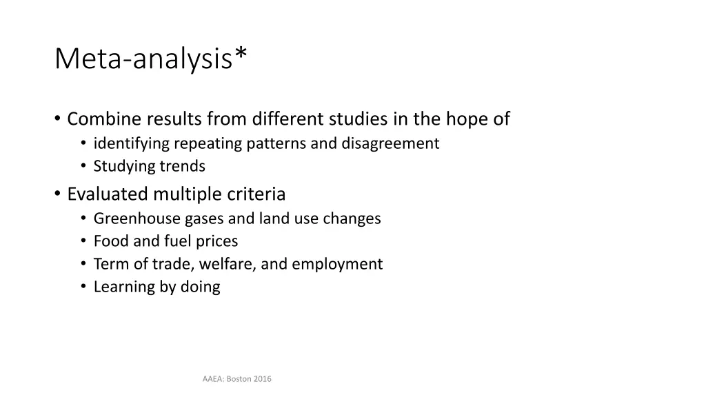meta analysis