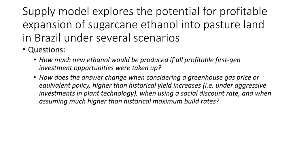supply model explores the potential