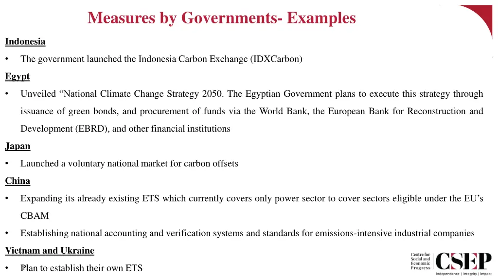 measures by governments examples 1