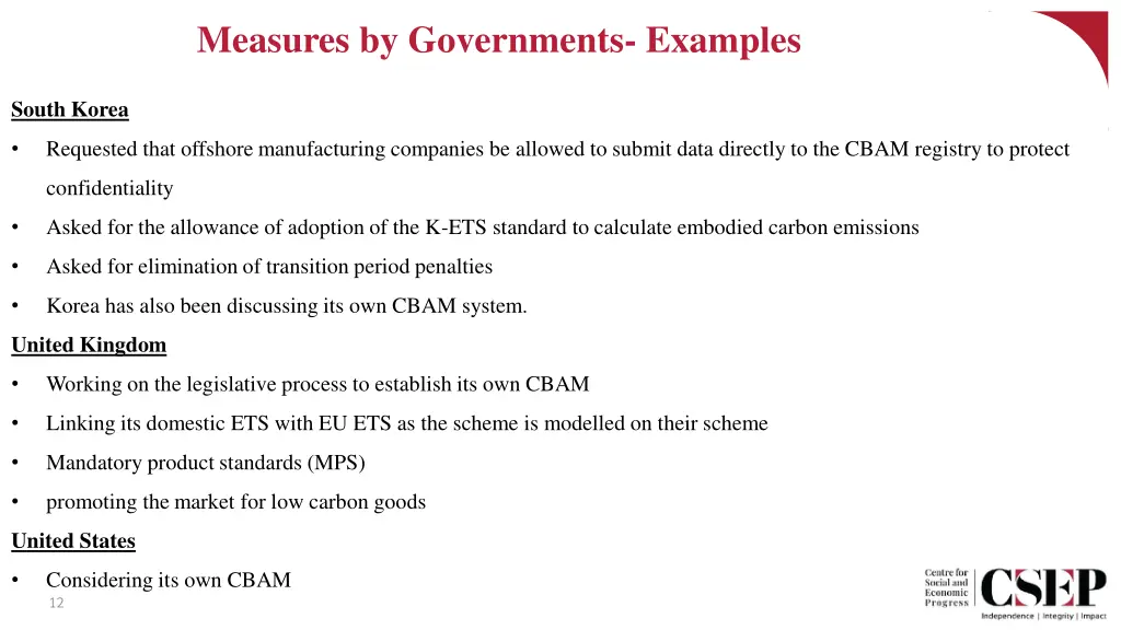 measures by governments examples 2
