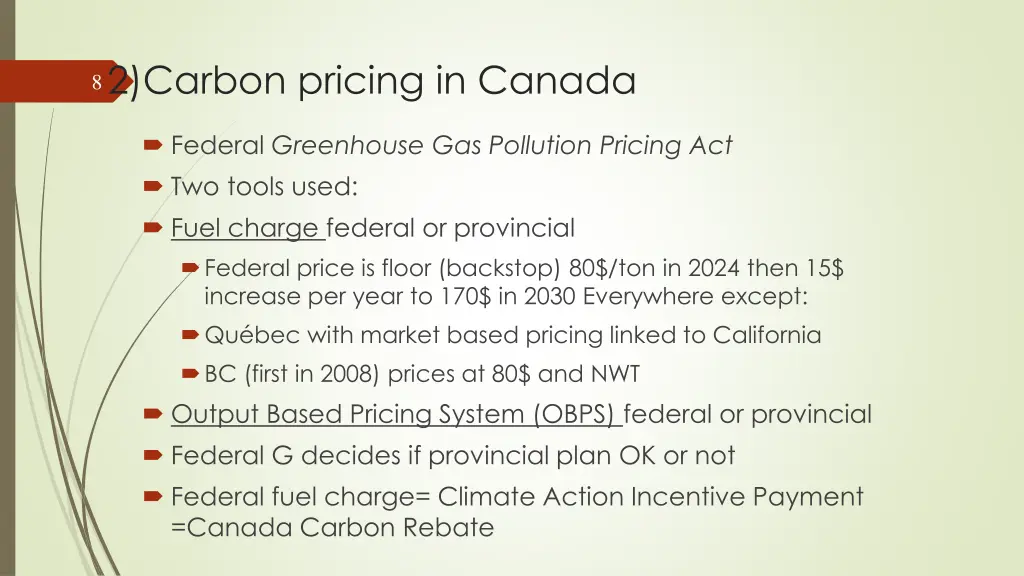 2 carbon pricing in canada
