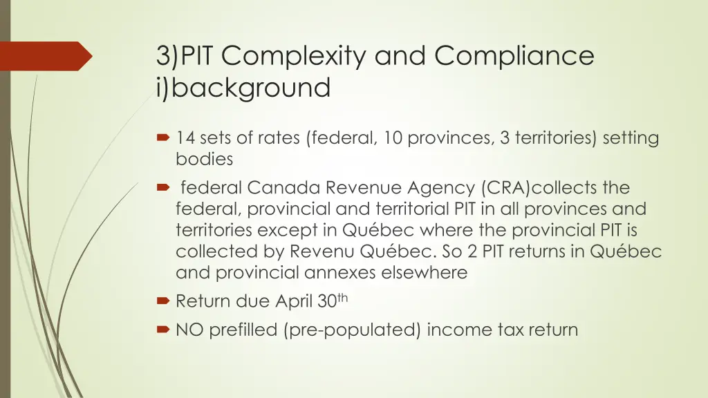 3 pit complexity and compliance i background