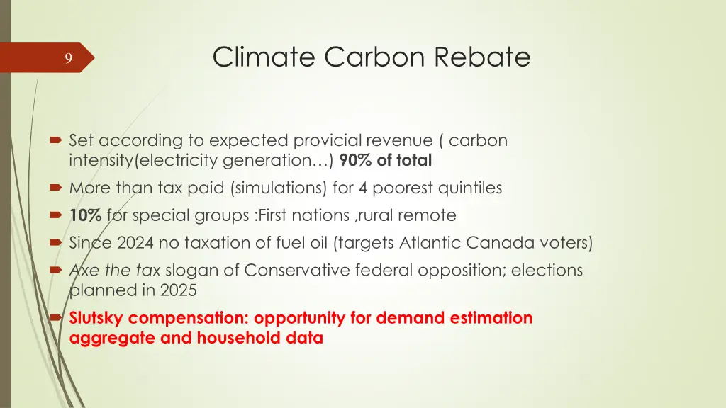 climate carbon rebate