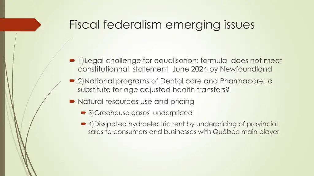 fiscal federalism emerging issues