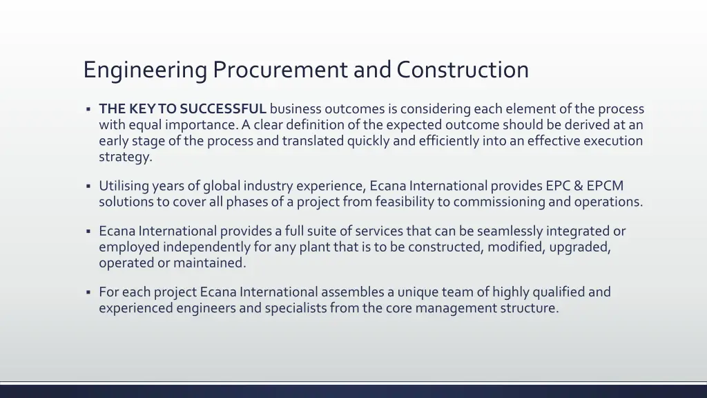 engineering procurement and construction