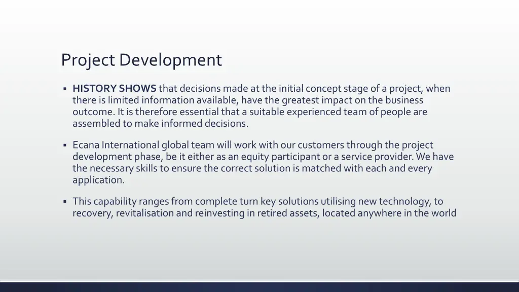 project development