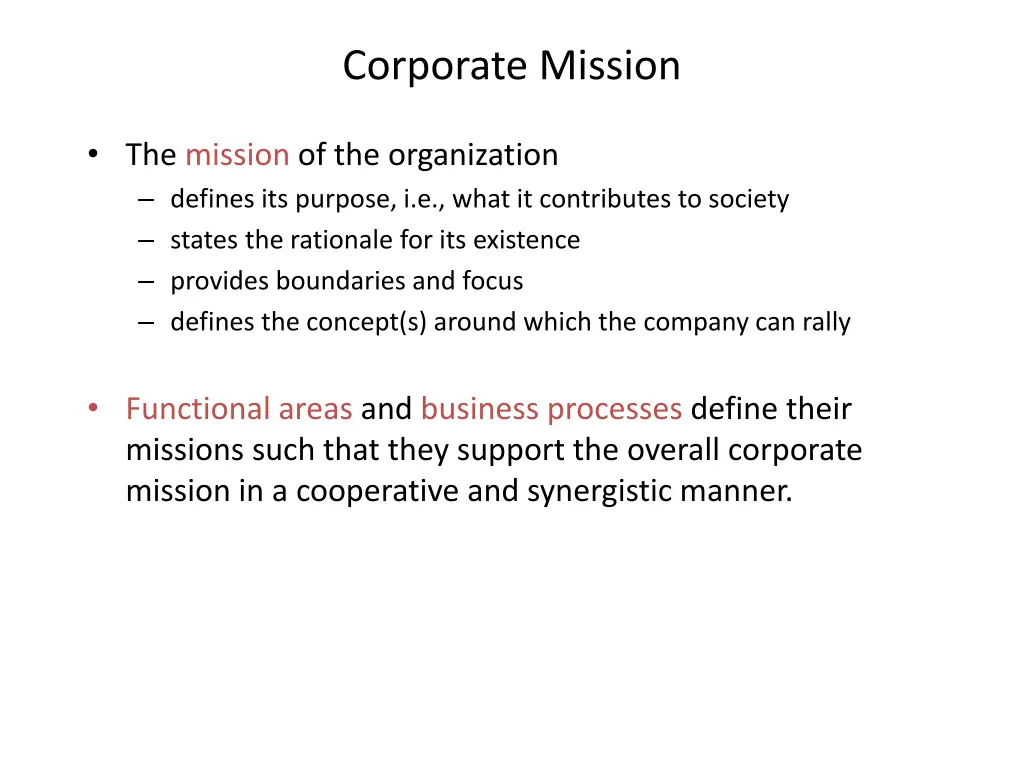 corporate mission