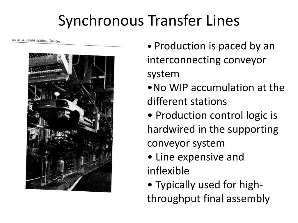 synchronous transfer lines
