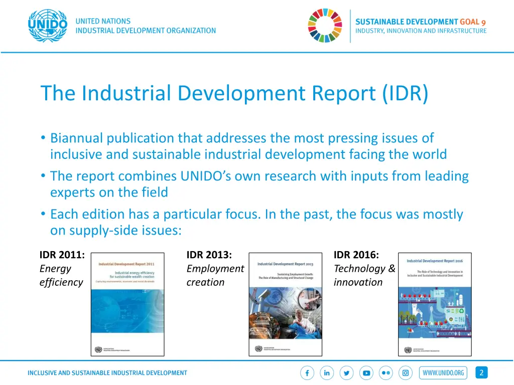 the industrial development report idr