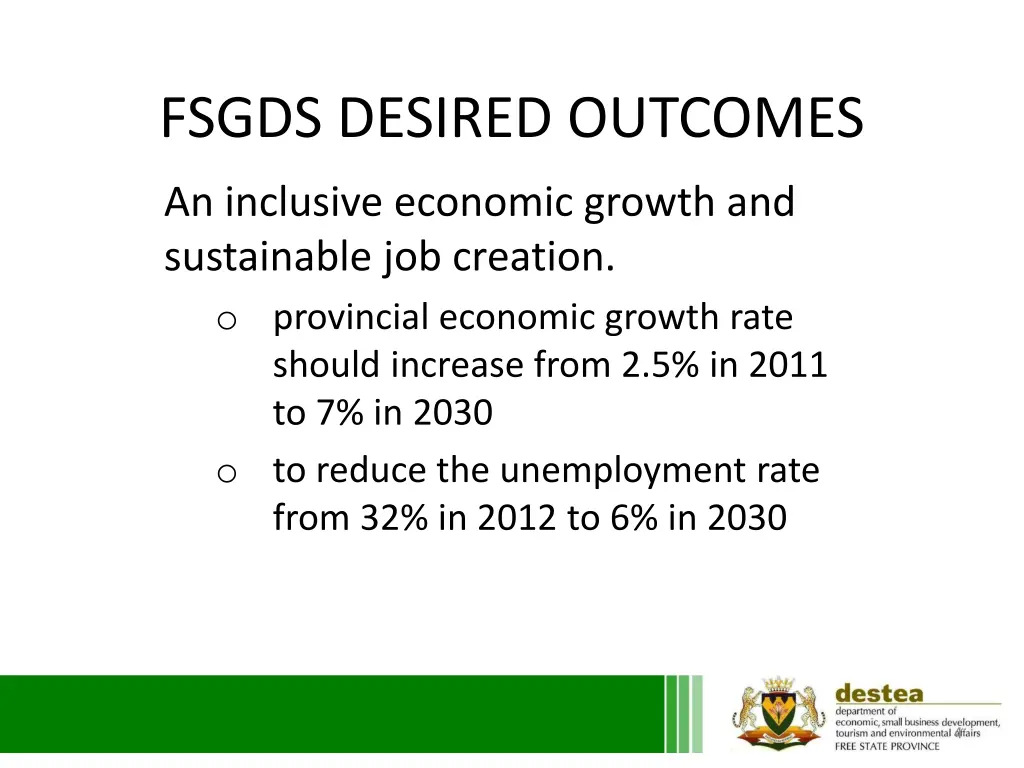 fsgds desired outcomes