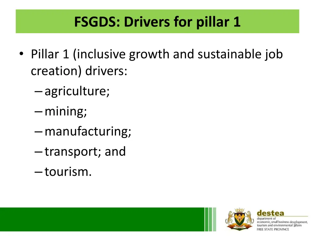 fsgds drivers for pillar 1