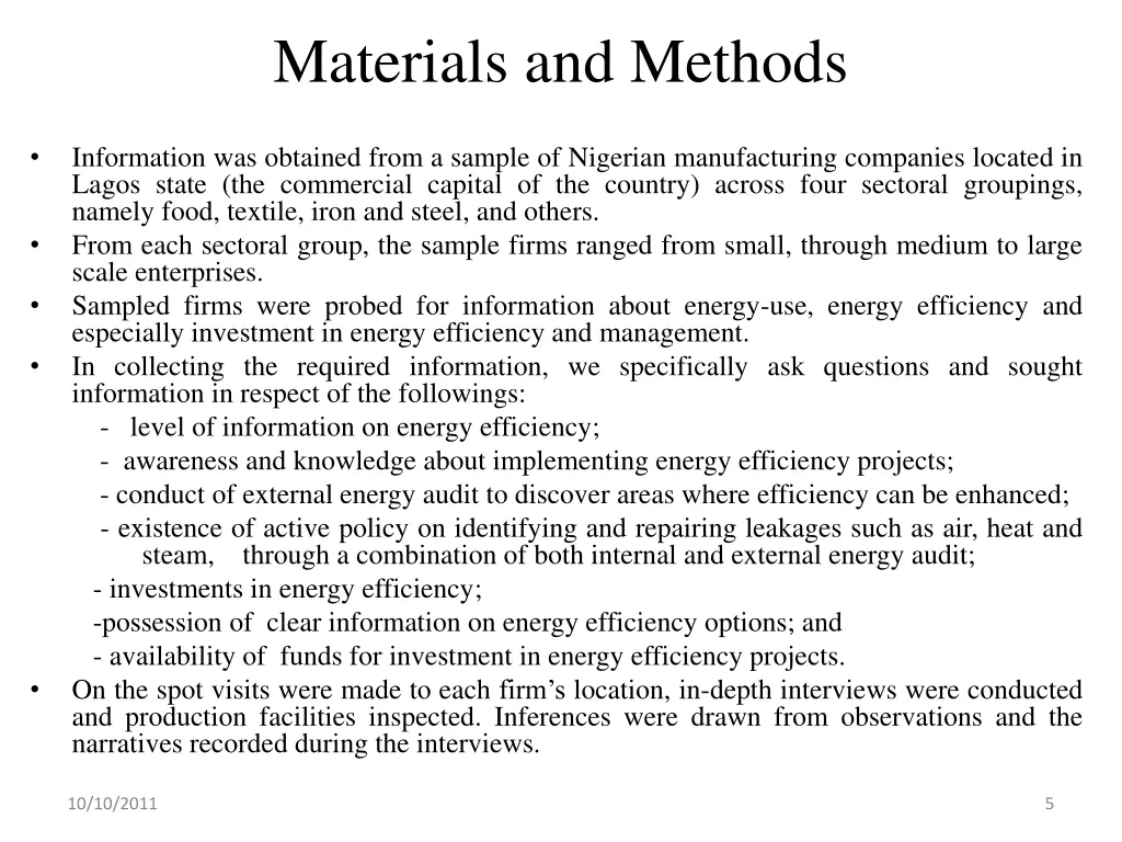 materials and methods