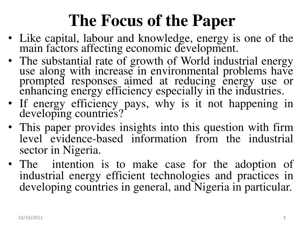 the focus of the paper like capital labour