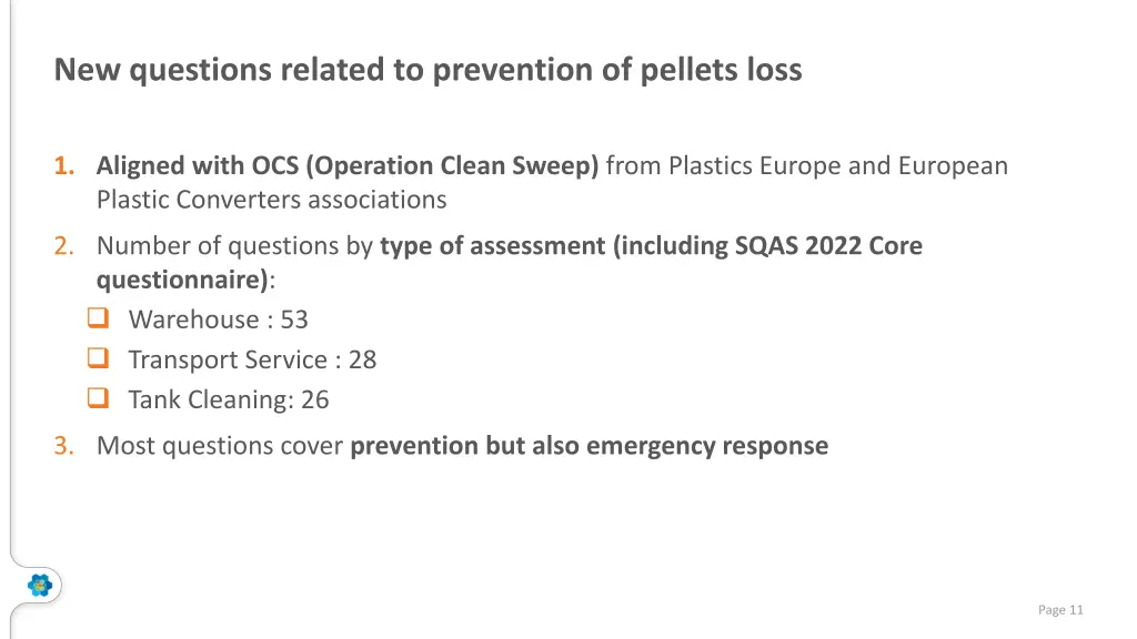 new questions related to prevention of pellets