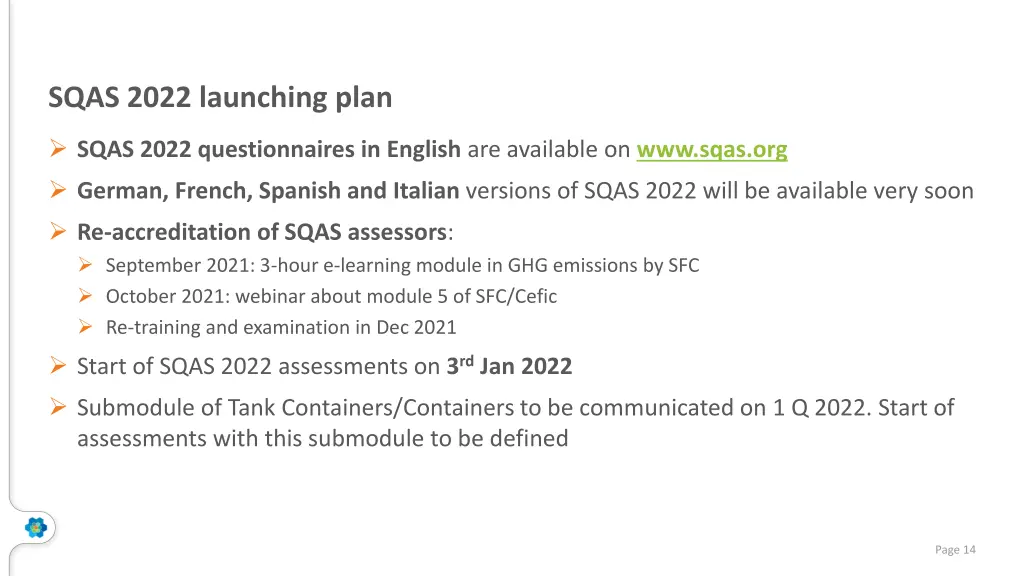 sqas 2022 launching plan