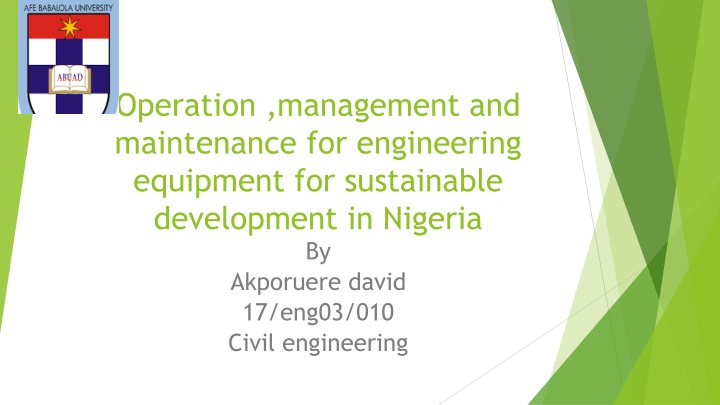 operation management and maintenance